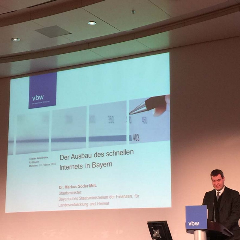 Vortrag Von Dr. Markus Söder MdL über Den Ausbau Des Schnellen Internets In Bayern